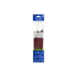 Plaid Brush Set Detail Natural 10pc
