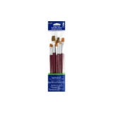 Plaid Brush Set Texture Golden Nylon/Natural 8pc