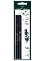 Faber-Castell Pitt Natural Willow Charcoal Pencil Set Set of 3 (B000E3XIVQ)