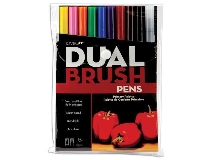 Tombow 10-Color Primary Dual Brush Pen Set
