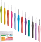 JumblCrafts Crochet Hook Set  12 Colorful Ergonomic Crochet Hooks for Beginners and Experts
