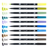 Tombow Landscape Color Dual Brush Pens Set Landscape
